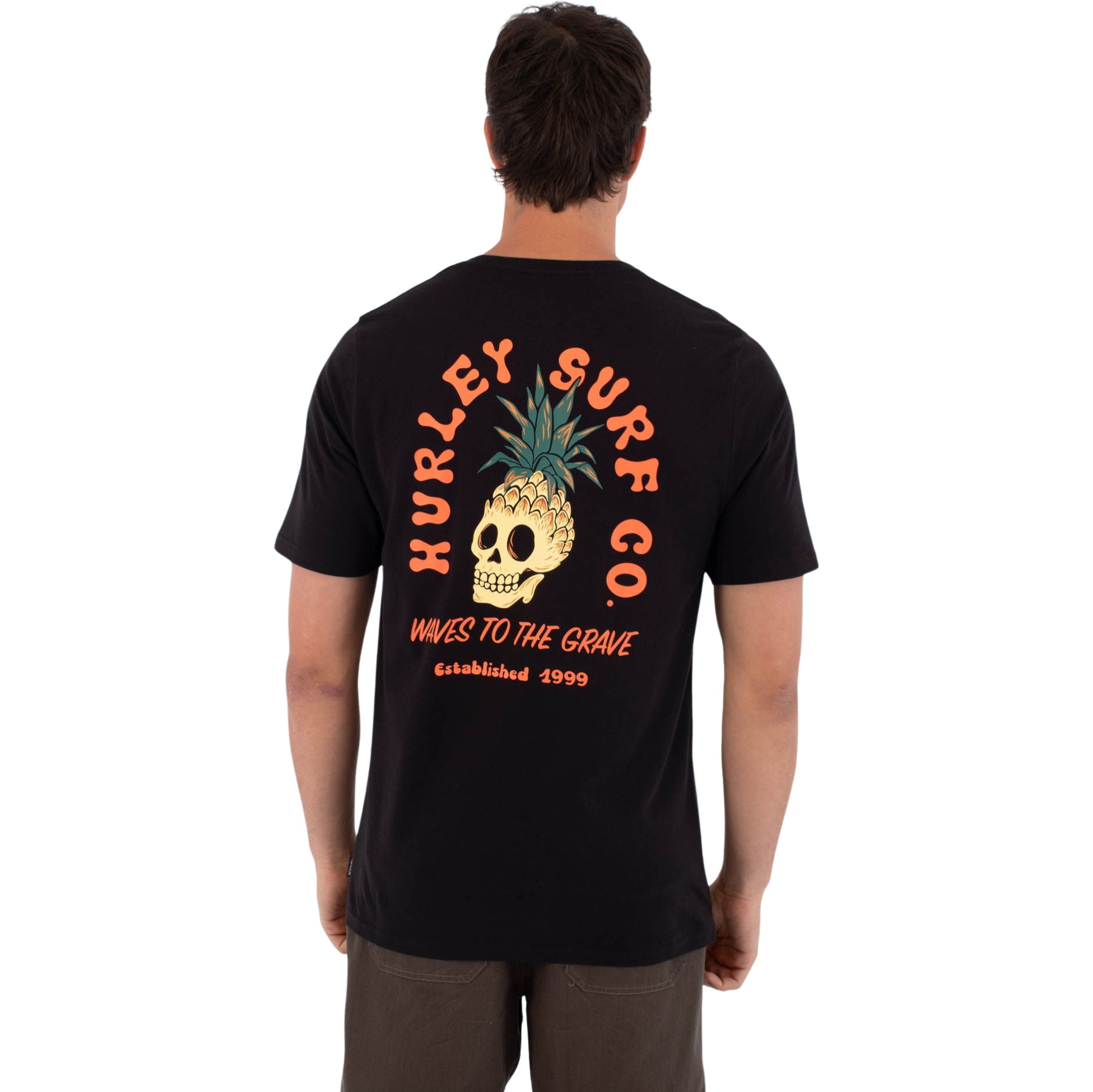 2026 Hurley Mens Printing Press Berjim T-Shirt MTSEUED0001 - Black